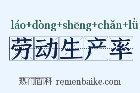 劳动生产率是什么意思的图片